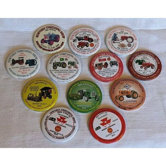 Nowthen Threshing Buttons Pinbacks Show Minnesota Tractors Farm Agriculture Lot - Picture 11 of 11